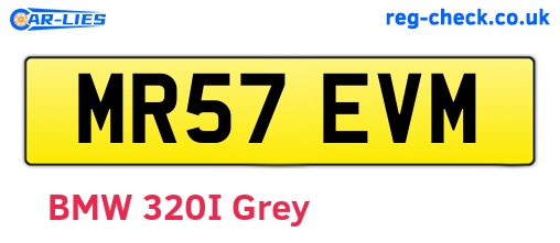 MR57EVM are the vehicle registration plates.