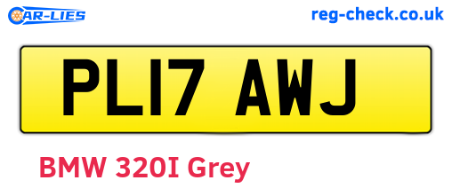 PL17AWJ are the vehicle registration plates.
