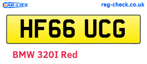 HF66UCG are the vehicle registration plates.