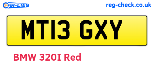 MT13GXY are the vehicle registration plates.