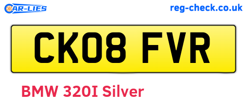 CK08FVR are the vehicle registration plates.
