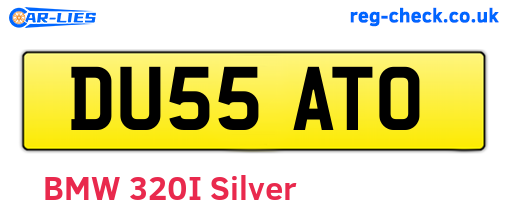 DU55ATO are the vehicle registration plates.
