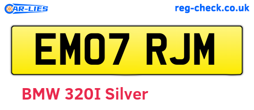 EM07RJM are the vehicle registration plates.