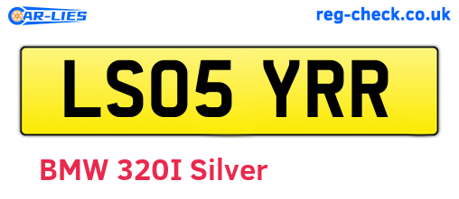 LS05YRR are the vehicle registration plates.