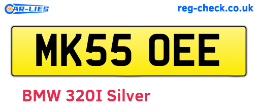 MK55OEE are the vehicle registration plates.