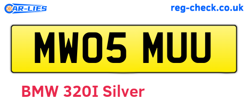 MW05MUU are the vehicle registration plates.