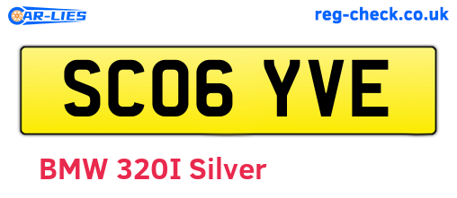 SC06YVE are the vehicle registration plates.