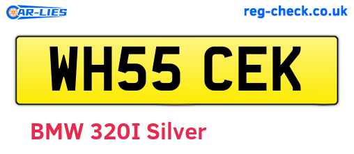 WH55CEK are the vehicle registration plates.