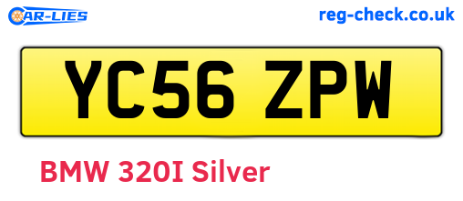 YC56ZPW are the vehicle registration plates.