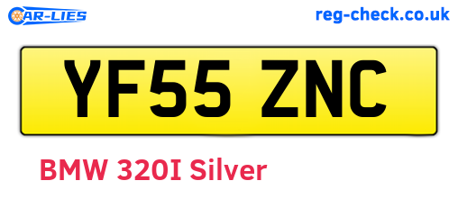 YF55ZNC are the vehicle registration plates.