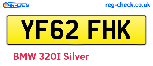 YF62FHK are the vehicle registration plates.