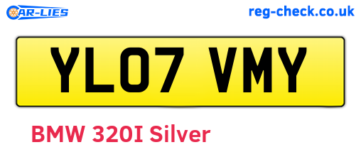YL07VMY are the vehicle registration plates.