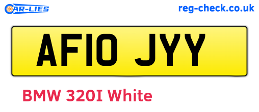 AF10JYY are the vehicle registration plates.