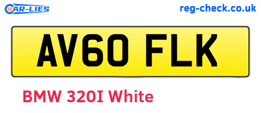 AV60FLK are the vehicle registration plates.