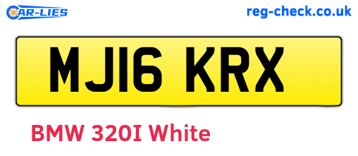 MJ16KRX are the vehicle registration plates.