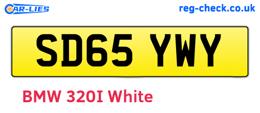 SD65YWY are the vehicle registration plates.