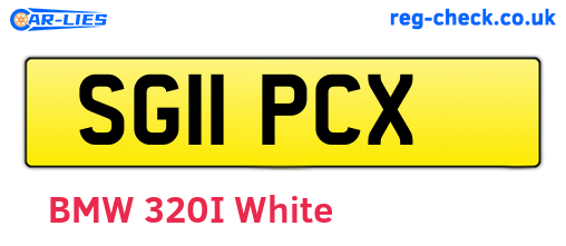 SG11PCX are the vehicle registration plates.