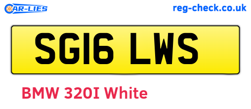 SG16LWS are the vehicle registration plates.