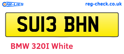 SU13BHN are the vehicle registration plates.