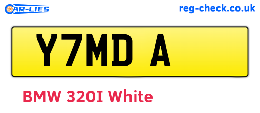 Y7MDA are the vehicle registration plates.