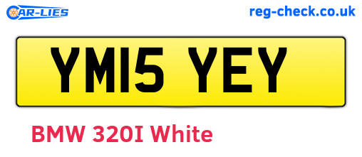 YM15YEY are the vehicle registration plates.