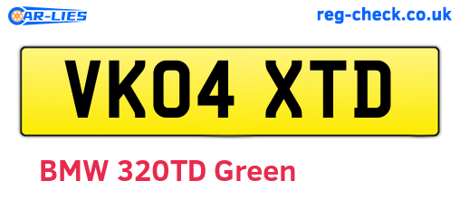 VK04XTD are the vehicle registration plates.