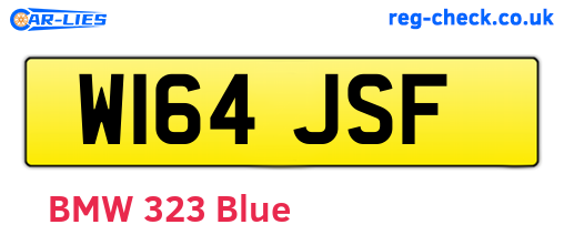 W164JSF are the vehicle registration plates.
