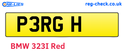P3RGH are the vehicle registration plates.