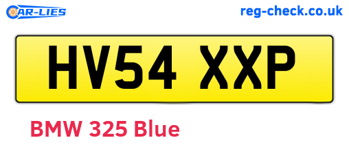 HV54XXP are the vehicle registration plates.