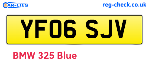 YF06SJV are the vehicle registration plates.