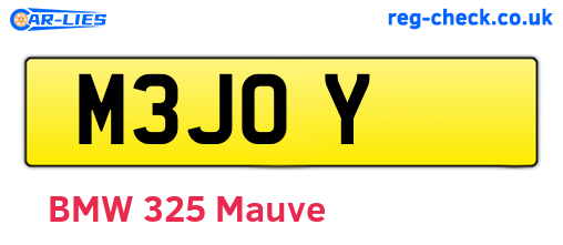 M3JOY are the vehicle registration plates.