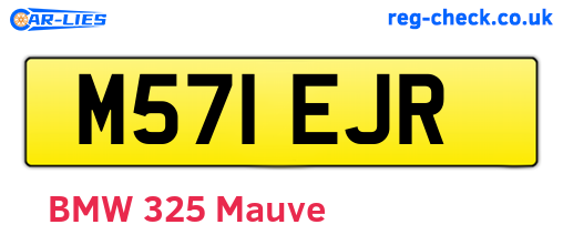 M571EJR are the vehicle registration plates.
