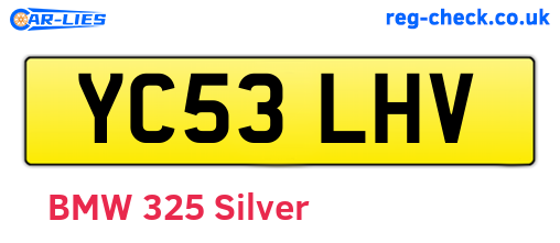 YC53LHV are the vehicle registration plates.