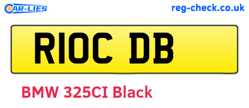 R10CDB are the vehicle registration plates.