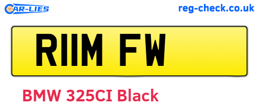 R11MFW are the vehicle registration plates.