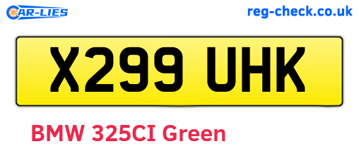 X299UHK are the vehicle registration plates.