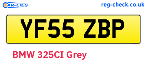 YF55ZBP are the vehicle registration plates.