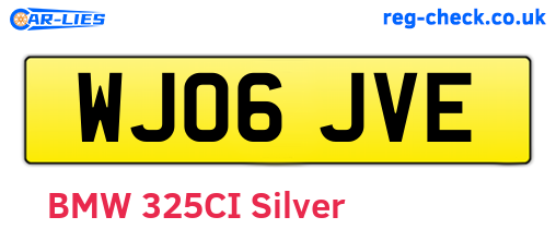 WJ06JVE are the vehicle registration plates.