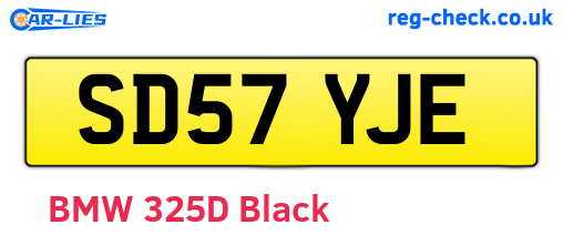 SD57YJE are the vehicle registration plates.