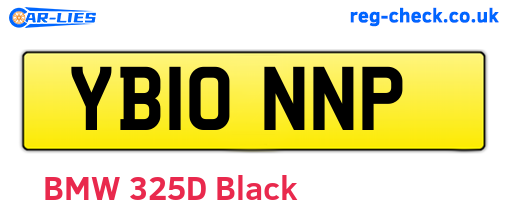 YB10NNP are the vehicle registration plates.