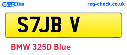 S7JBV are the vehicle registration plates.