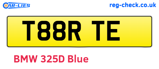 T88RTE are the vehicle registration plates.