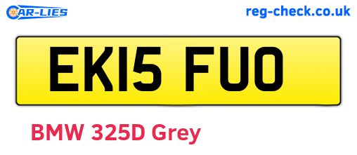 EK15FUO are the vehicle registration plates.