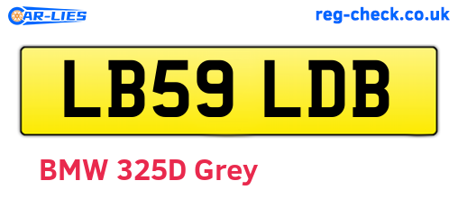 LB59LDB are the vehicle registration plates.