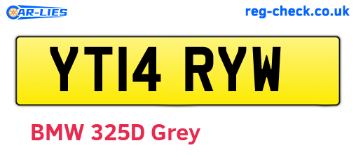 YT14RYW are the vehicle registration plates.