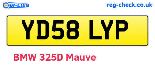 YD58LYP are the vehicle registration plates.