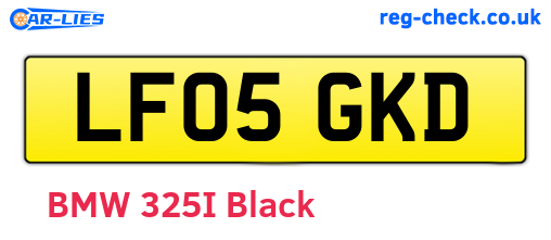 LF05GKD are the vehicle registration plates.