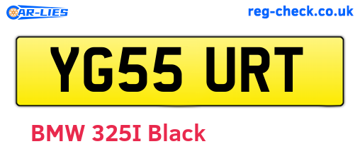 YG55URT are the vehicle registration plates.