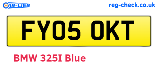 FY05OKT are the vehicle registration plates.