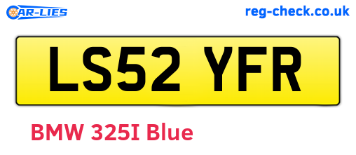 LS52YFR are the vehicle registration plates.